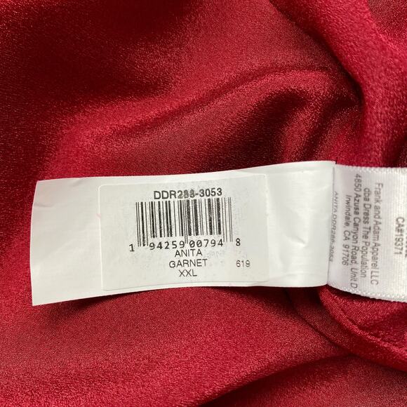 Dress The Population Anita Crepe Cocktail Dress in Garnet Red, XXL - Picture 13 of 15